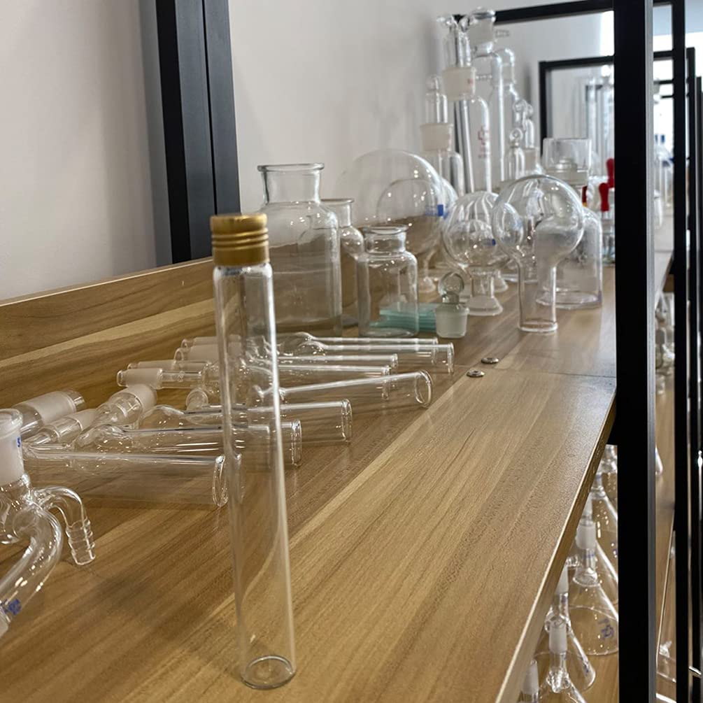 Probówka laboratoryjna z fiolką, przezroczyste pro 20 szt. plastikowych probówek z zakrętkami, przezroczyste płaskie probówki do eksperymentów laboratoryjnych, pojemnik do przechowywania soli w kształ