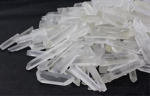 Miniatura 3 de Puntos de cristal de cuarzo natural de roca natural de 1 libra de reiki irregular, barras pulidas para curación de piedras preciosas para hacer