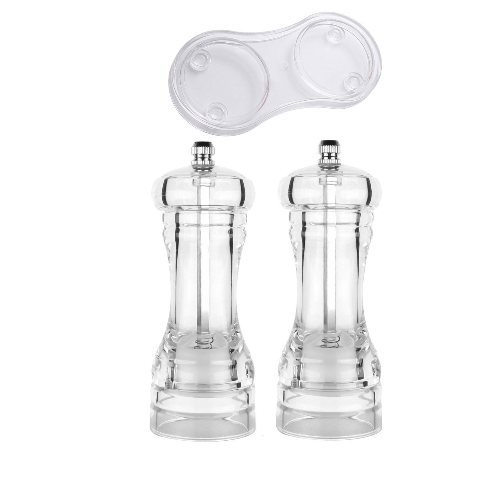 Jazuaiao Clear Mill Grinding Bottle for Sea Salts Manual Black Peppers Mill Hand Operated Spices Grinder Spices Peppers