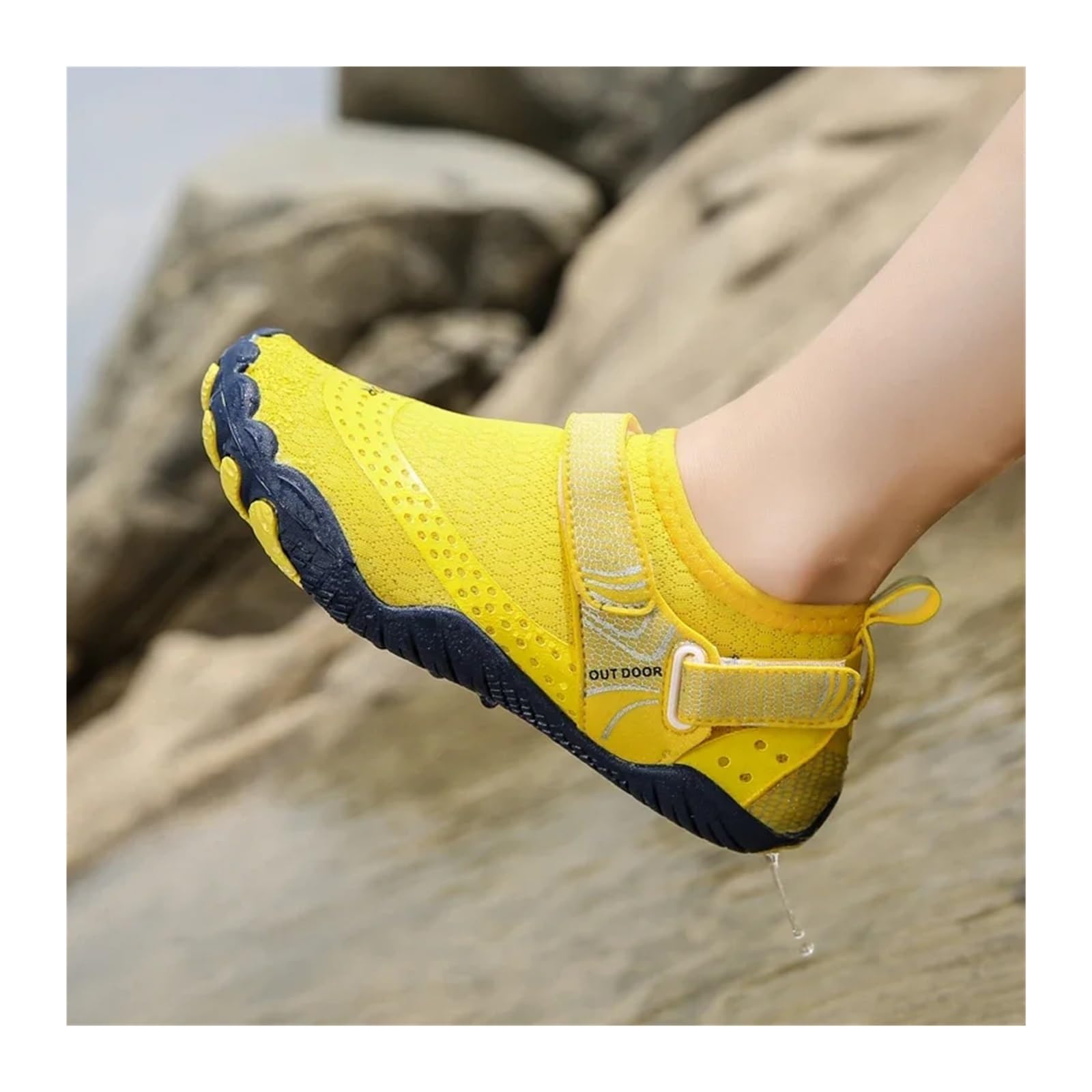 Scarpe Da Acqua Uomo Donna Scarpe da scoglio Scarpe antiscivolo ad asciugatura rapida Nuoto for esterni Scarpe da acqua a piedi nudi Scarpe da ginnastica leggere per Mare e Sport Acquatici(A021-DarkBl