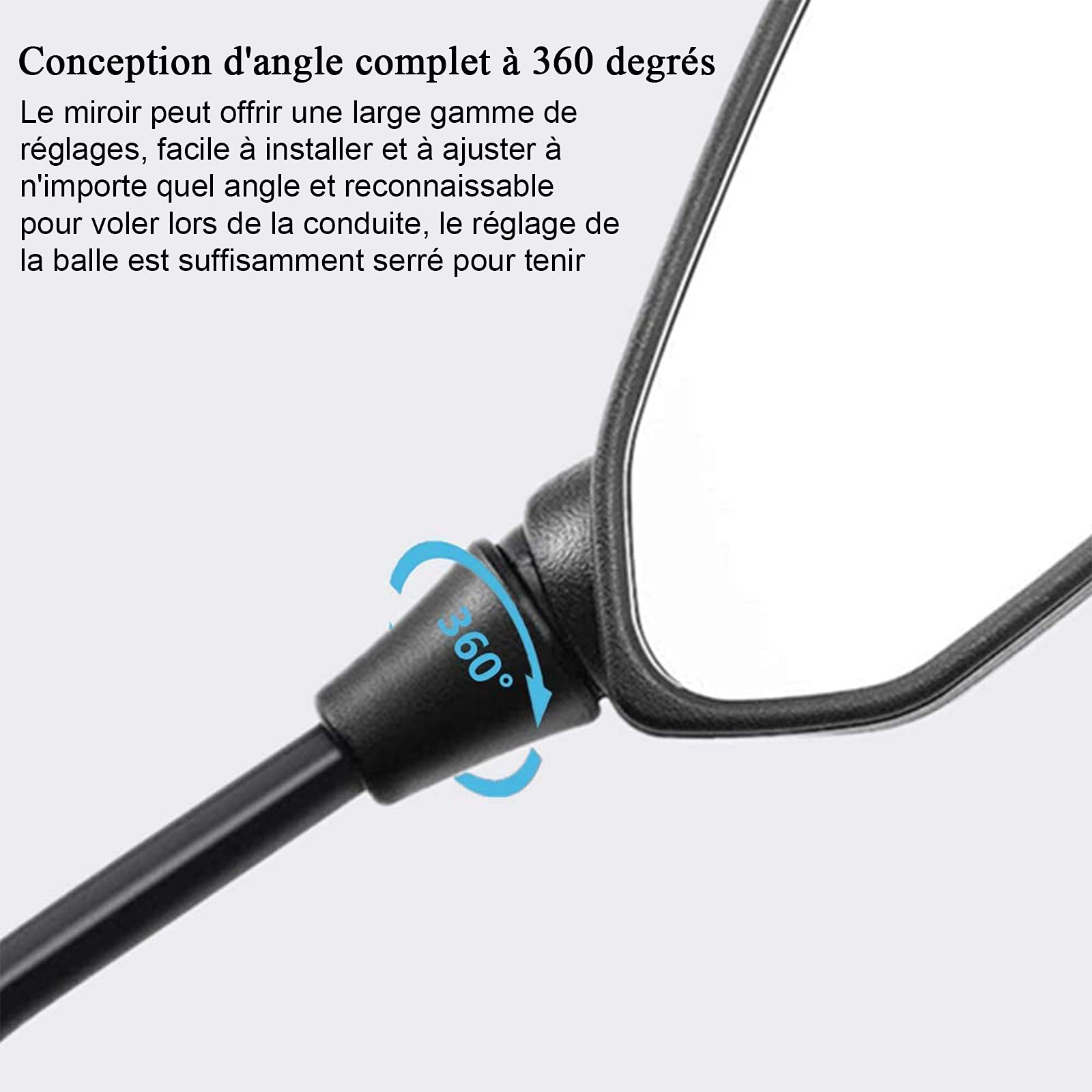 Specchietti laterali per moto, 2 specchietti retrovisori universali per moto, con punte per manubrio da 7/8", 5 bulloni filettati da 10 mm e 8 mm inclusi per moto e bicicletta