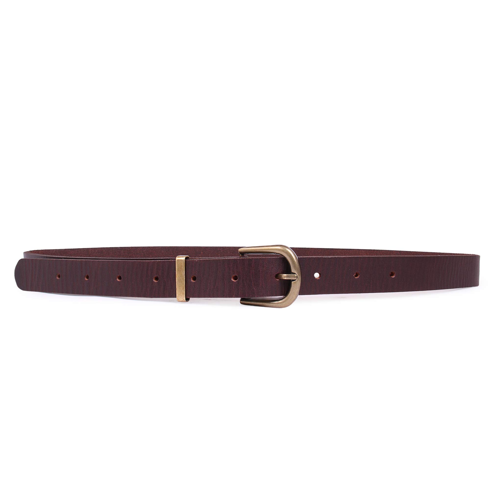 trysco®, Genuine Leather, Girls/Women Multi Purpose WRINKLED EFFECT Belt (width 23MM) (3 Colours) (40-42" WAIST, BROWN) 2