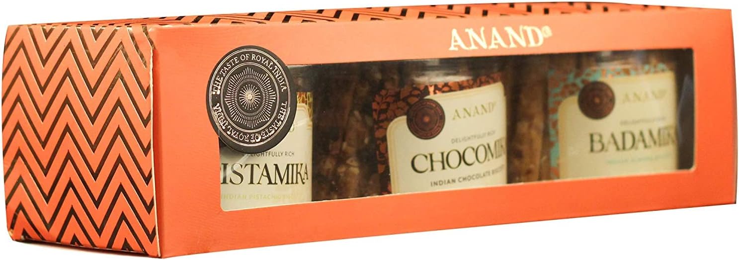 ANAND Premium Biscotti Combo - Badamika, Pistamika, Chocomika Combo, 225 Gram Each Crunchy & Tasty Snack, No Added Preservatives, Easily Digestable Party Snack, Gifting Pack Of 3 (675 G)
