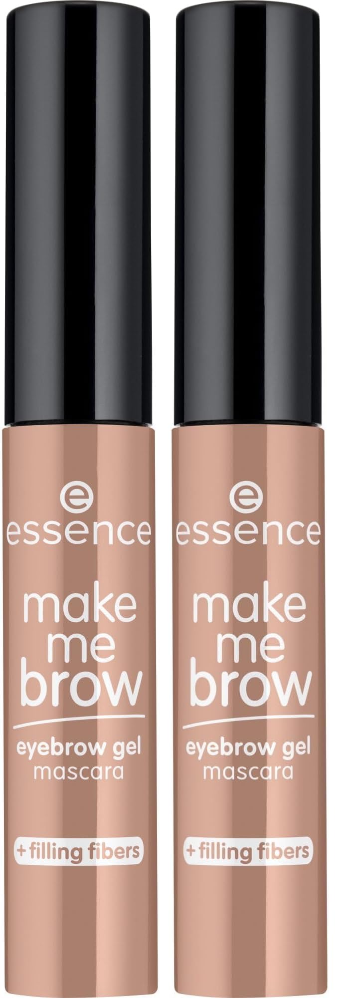 essence cosmetics make me BROW eyebrow gel mascara, Augenbrauen, mit Füllfasern, Nr. 01 blondy brows, nude, vegan, Mikroplastik Partikel frei, Nanopartikel frei (3,8ml) (Packung mit 2)
