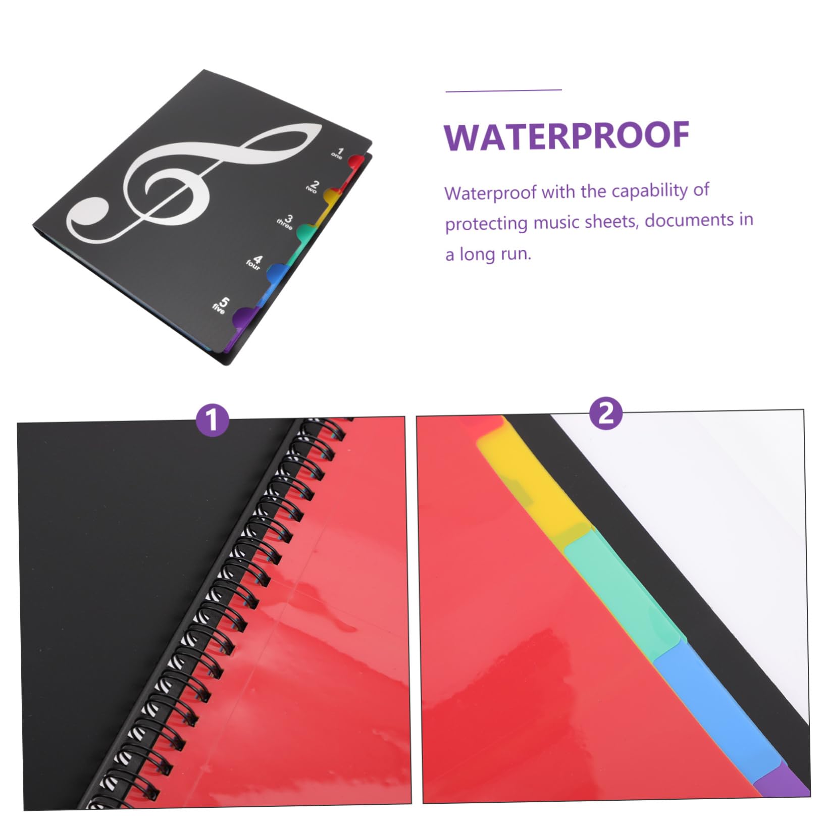 Milisten Large Capacity Music Sheet Folder File Abs Folder Music Note Patterns for Musicians