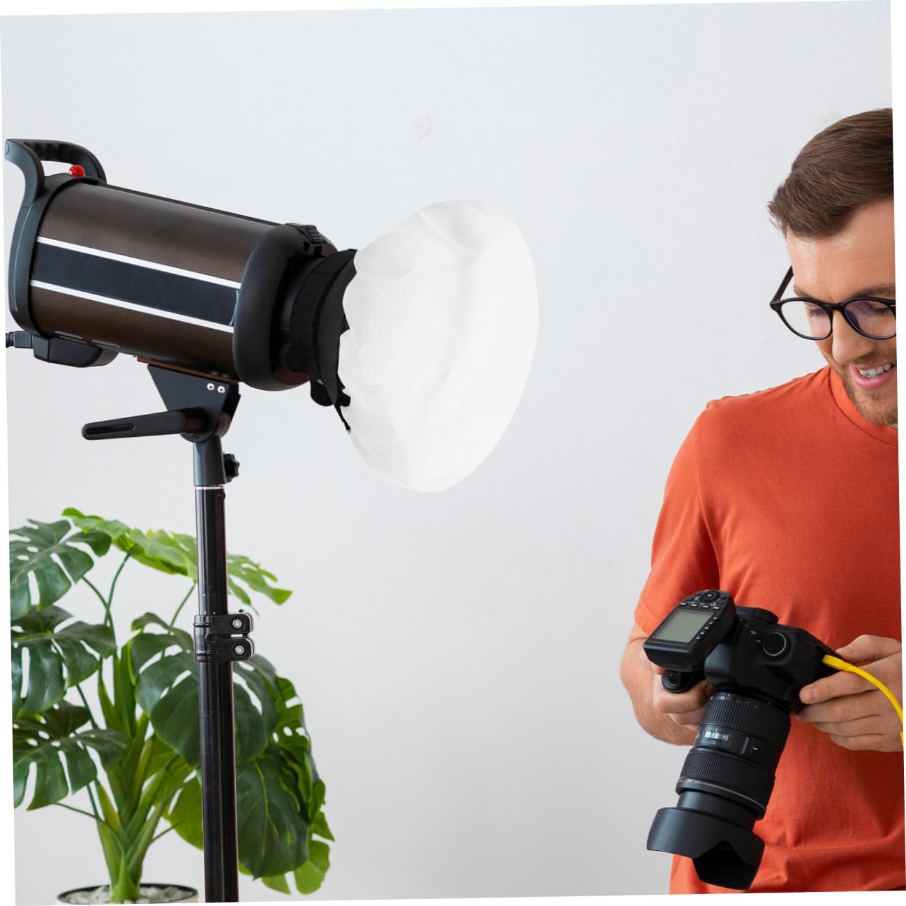DOITOOL 2pcs Round Cloth Flash Light Diffuser Shades for Photography Soft Lamp Covers for Enhanced Lighting Effects Easy to Install Material