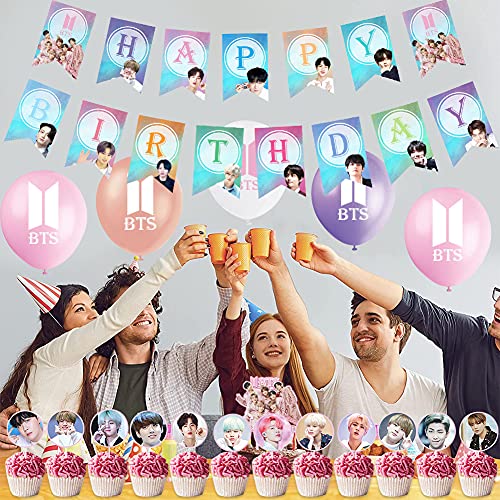 BTS Birthday Party Supplies, 34PCS Birthday Party