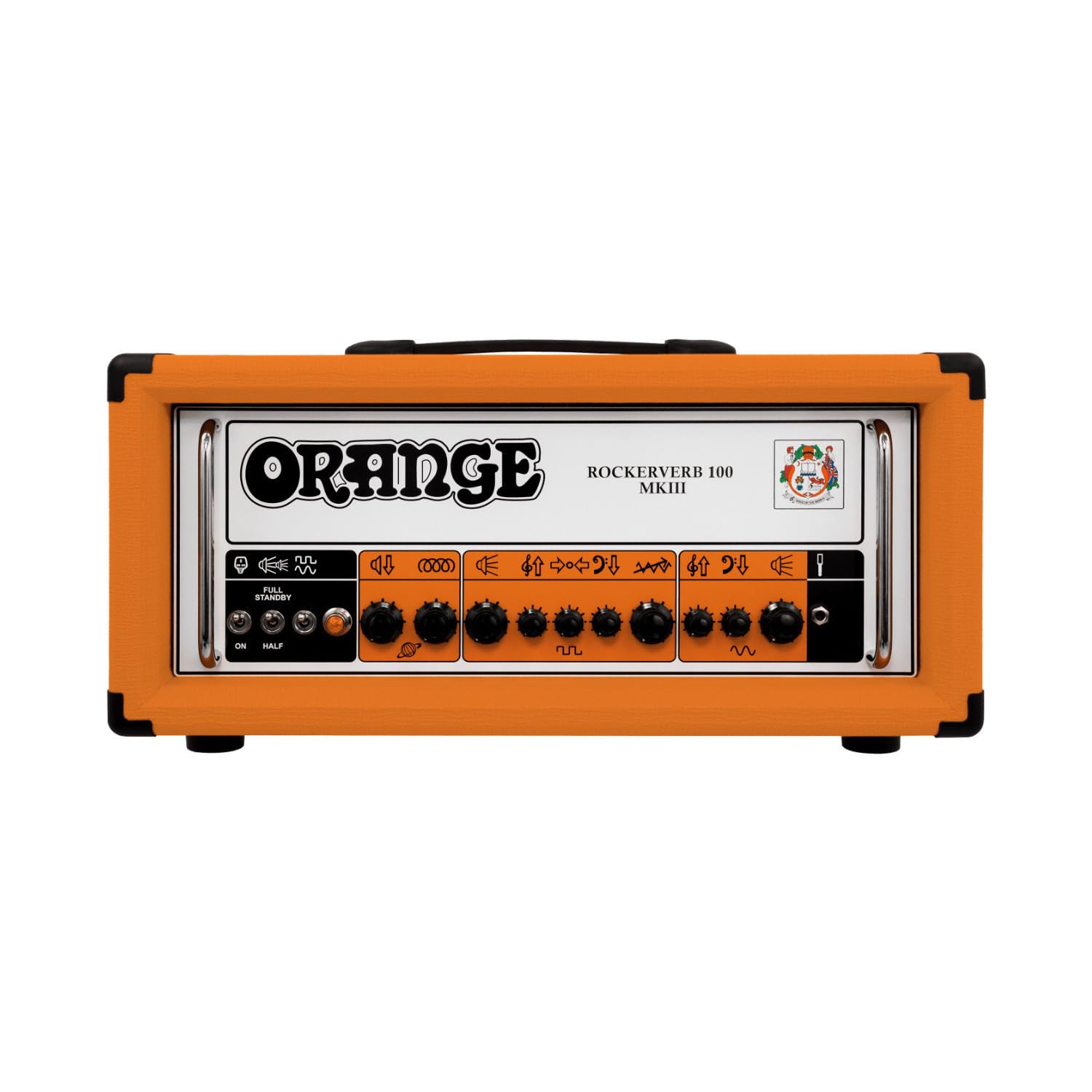 Orange Amps Rockerverb MKIII 100 Tube Guitar Amp Head (Orange) Bundle with Speaker Cable (3-Feet, 14 Gauge Wire), and Right Angle Instrument Cable (10-Feet) (3 Items)