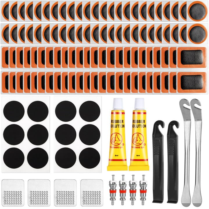 Kit Réparation Pneus Vélo 56pcs - Trousse Outils Crevaison Avec Rustines Et Outils Multifonctions