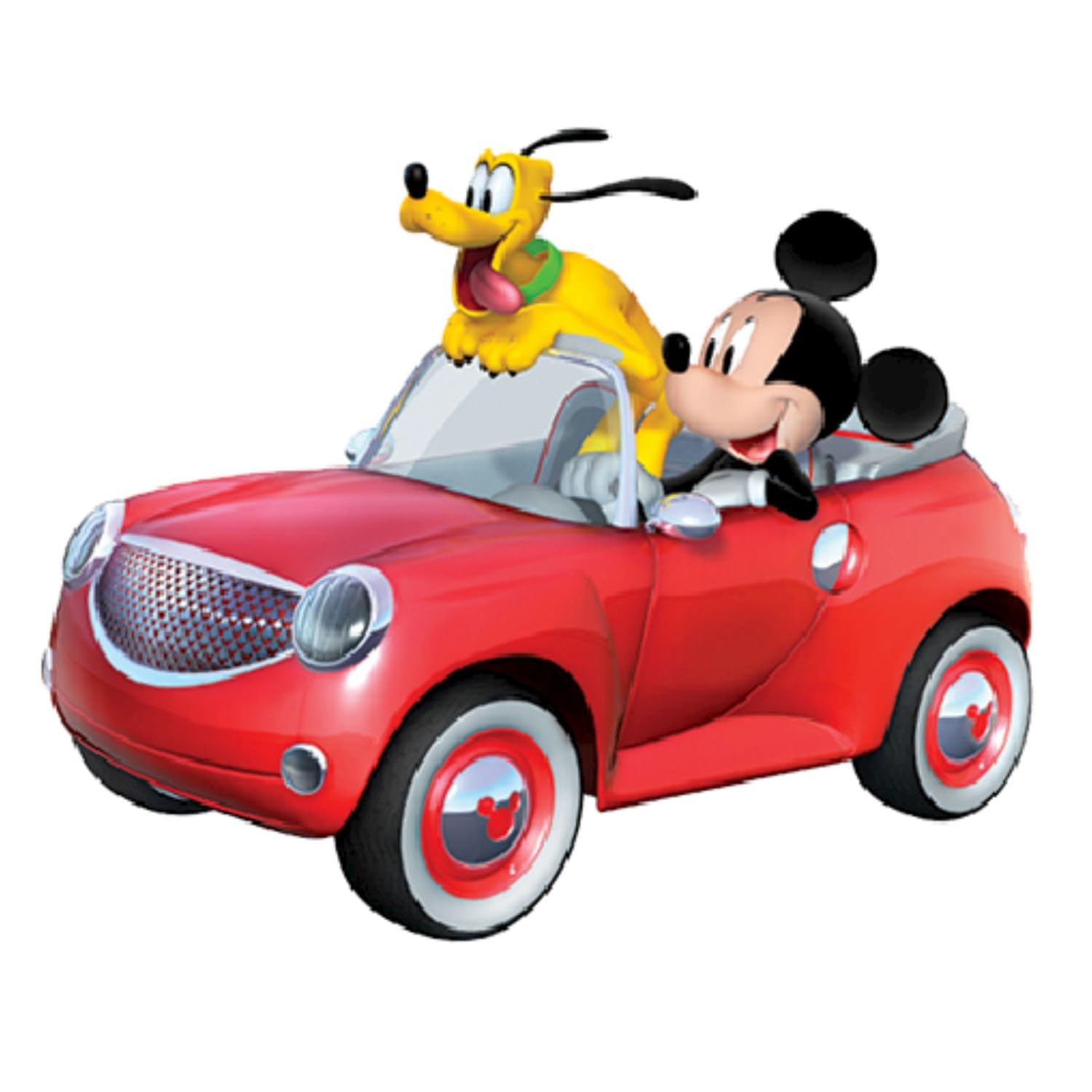 Cute Cartoon Mouse and Yellow Dog in Red Car Vinyl Wall Decal Removable Sticker for Kids Room Nursery Playroom Bedroom Kindergarten Home Wall Decor Pack of 1 (Size 45x59 CM)-image-42