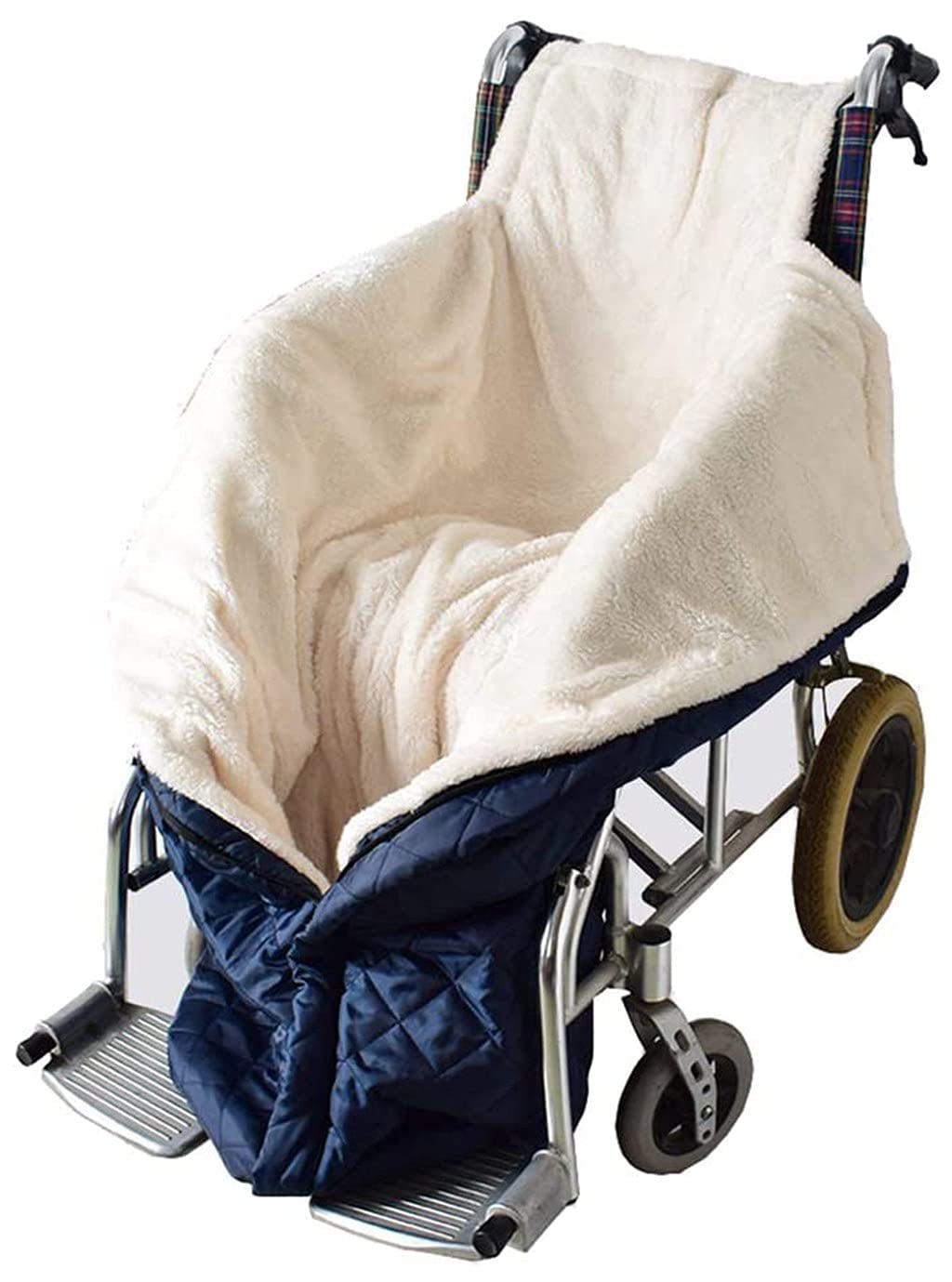 Bolsa para silla de ruedas, saco de forro polar impermeable para mayor comodidad y calidez, compatible con la mayoría de sillas de ruedas
