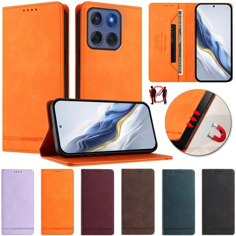 Housse Motorola G51 5G rouge avec clapet magnétique idéal pour sécuriser vos sorties urbaines - 4