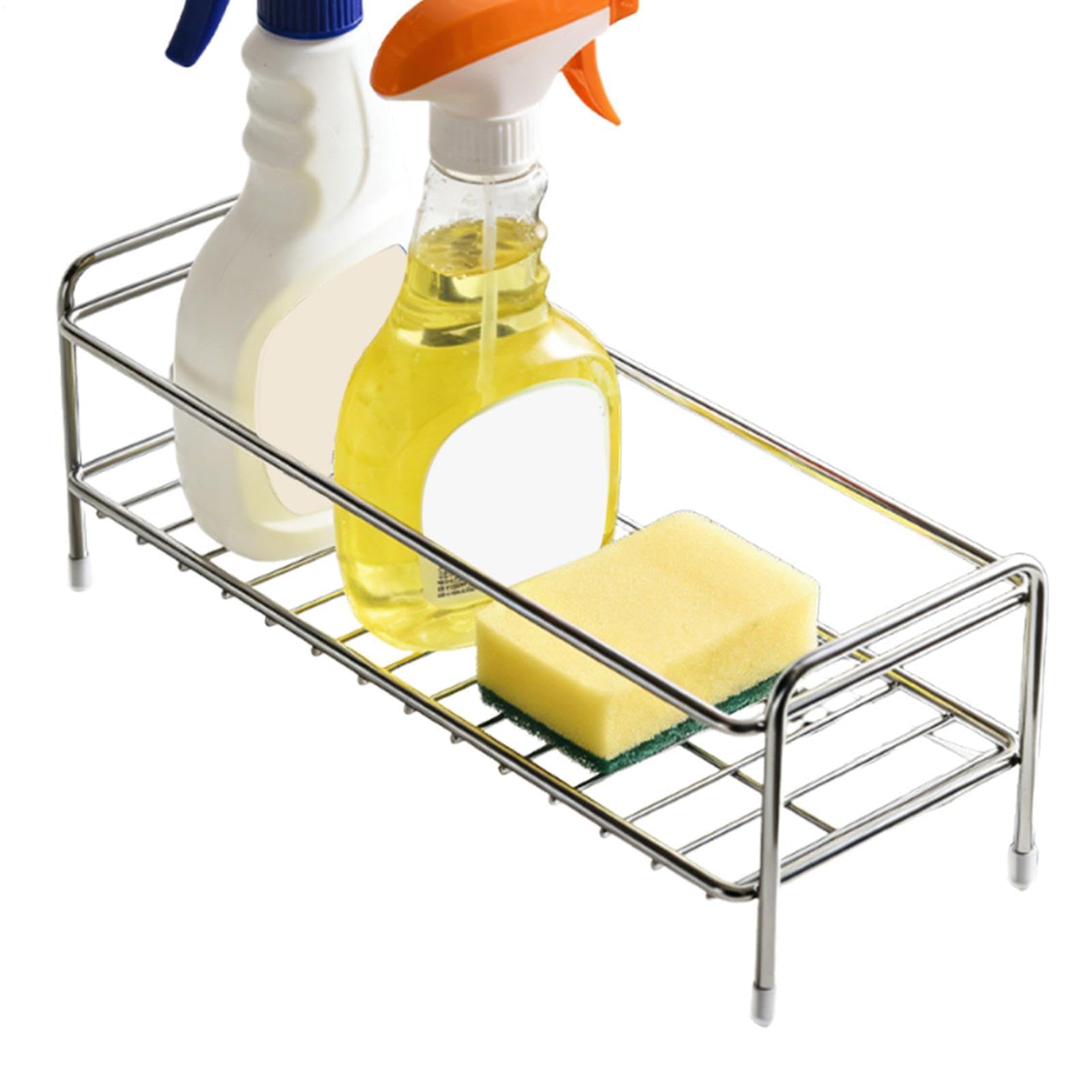Soporte para esponja de cocina, organizador de fregadero y bandeja para jabón o cepillo