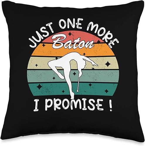 Miniatura 5 de Cool majorette baton twirling gifts Just one Promise-Baton Twirler Gymnastics Throw Pillow, 18x18, Multicolor