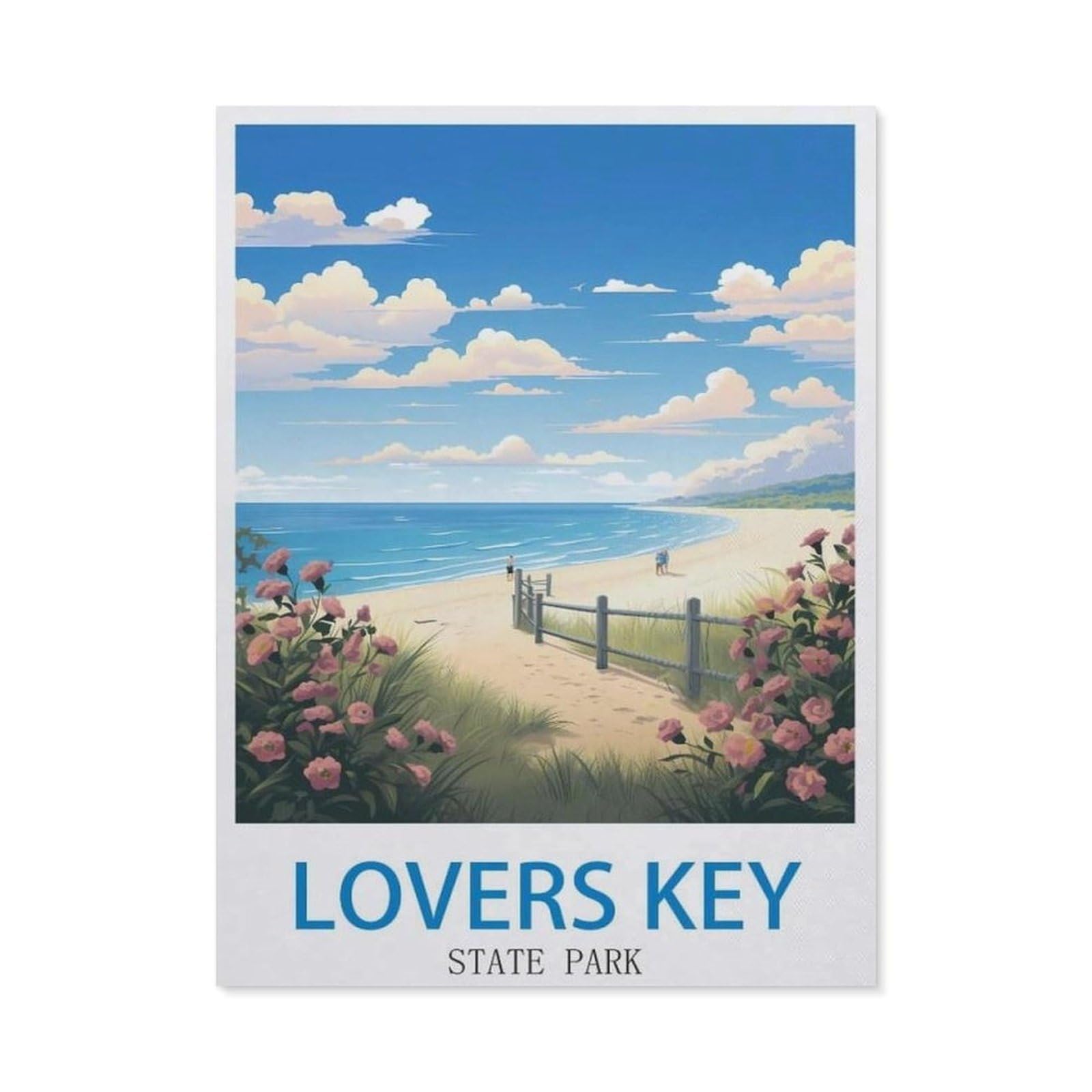 Metal Tin Sign，Lovers Key State Park，Tin Sign Rustic Decor Cave Coffee Shop Bar Bedroom Home Wall Decor Tin Sign(15x30cm）6x12 inch-ED54