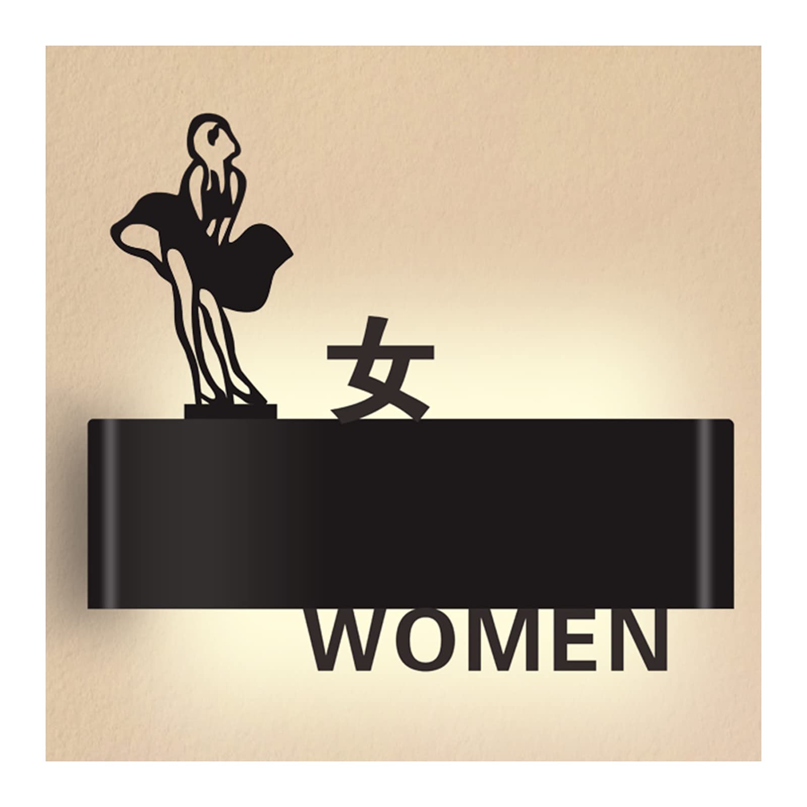 VNVFJKLO restroom sign, Men's and Women's Bathroom Sign, Restroom Signs for Business, LED Display for In Public Places Cafe Bar(G)