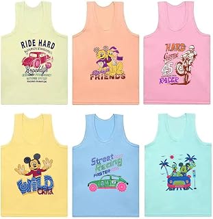 BODYSHINE Printed Vest baniyan Cotton Inner wear for Baby Summer wear Sleeveless Undershirts for Kids Sando ganji Tank-Top... Price In India