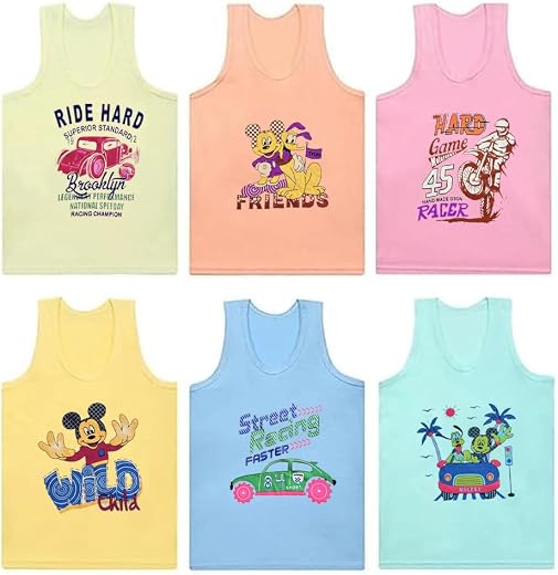 BODYSHINE Printed Vest baniyan Cotton Inner wear for Baby Summer wear Sleeveless Undershirts for Kids Sando ganji Tank-Top...