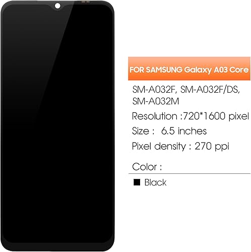 Miniatura 2 de Pantalla para Samsumg Galaxy A03 Core Reemplazo de pantalla para Samsumg A032 Pantalla LCD SM-A032F, SM-A032M Pantalla táctil Digitalizador Asamblea