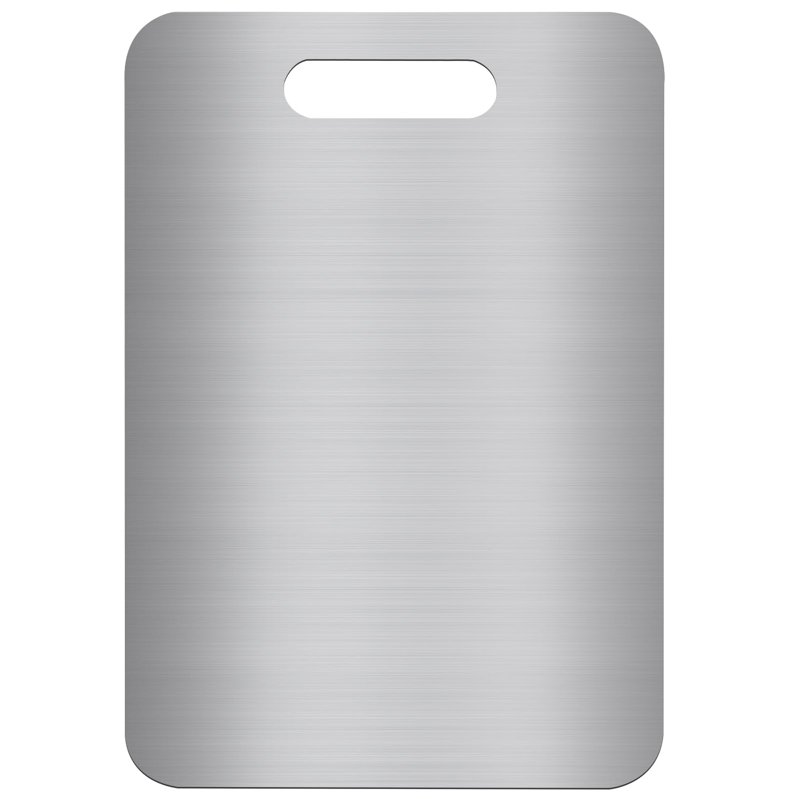 Planche à Découper en Acier Inoxydable 304, Double Face, Durable, Sans BPA – Grande Surface de 34x23 cm