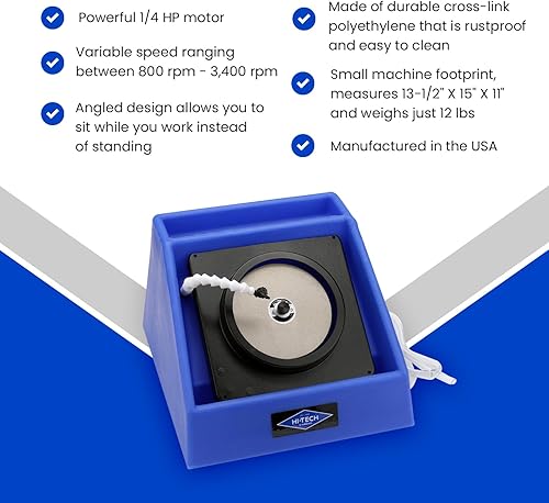 Miniatura 10 de Hi-Tech Diamond Cabber inclinado de 8 pulgadas  Máquina pulidora mineral de roca lapidaria  Incluye kit de accesorios