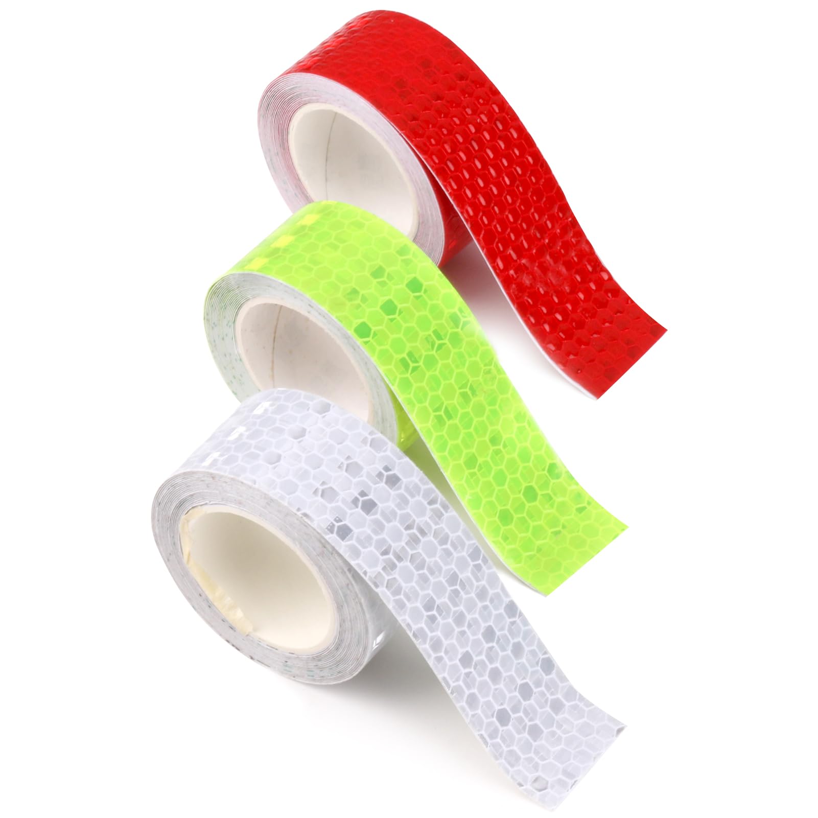 3 Rolls Reflective Tape, 2.5cm x 3m Waterproof Adhesive Warning Night