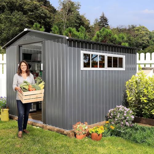 COLORPAPA 2 Pack Shed Windows, 10\"x29\" Sliding Windows, Transom Window with Tempered Glass for Shed, Chicken Coop, Playhouse, Household, Garage, Barns (White) - Thumbnail 6