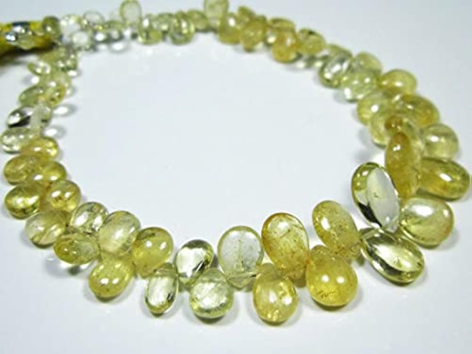 Héliodore et aigue-marine pierres lisses pour remplacer vos composants de bijoux ternes