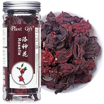 Plant Gift Hibiscus Flowers Roselle 50G/1.76oz Herbal Tea, Iced Hibiscus Tea, Loose Leaf,Herbal Tea