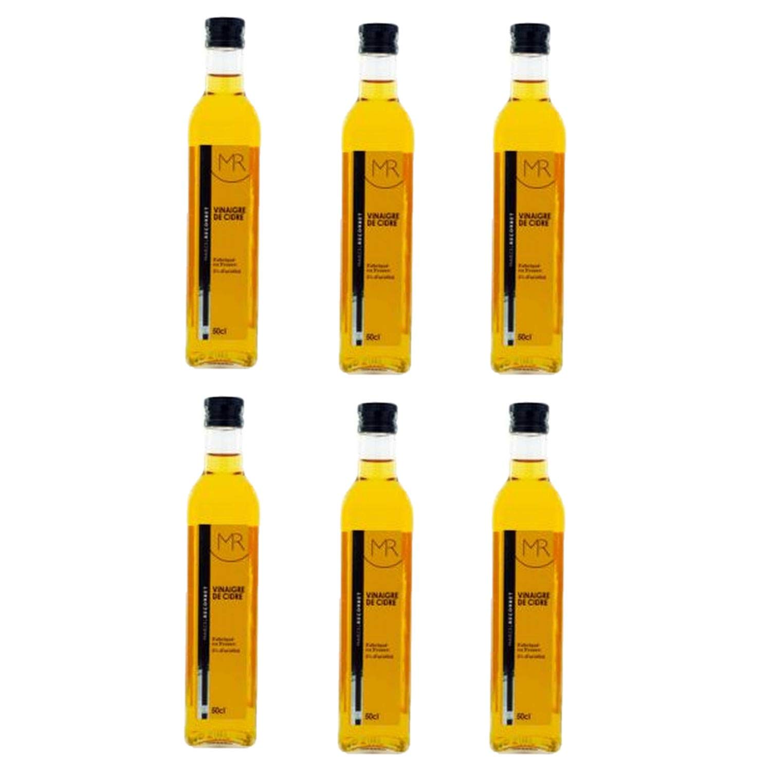 Lot 6x Vinaigre de cidre - Marcel Recorbet - bouteille 500ml