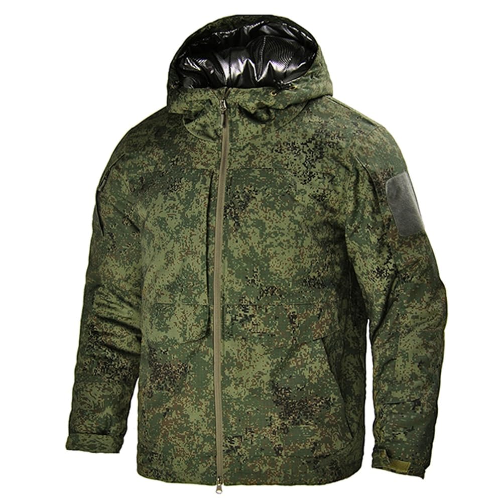 PONNYCCotton Heat Reflective Thermal Hooded Jacket, Men's Special Ops Military Tactical Soft Shell Jacket Coat Xxxl