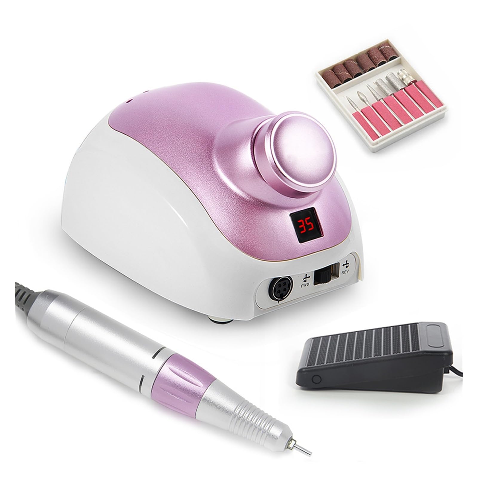 Elektryczna wiertarka do paznokci, 35000 obr./min profesjonalna maszyna manicure, frez Manicure Pedicure, akcesoria narzędzie