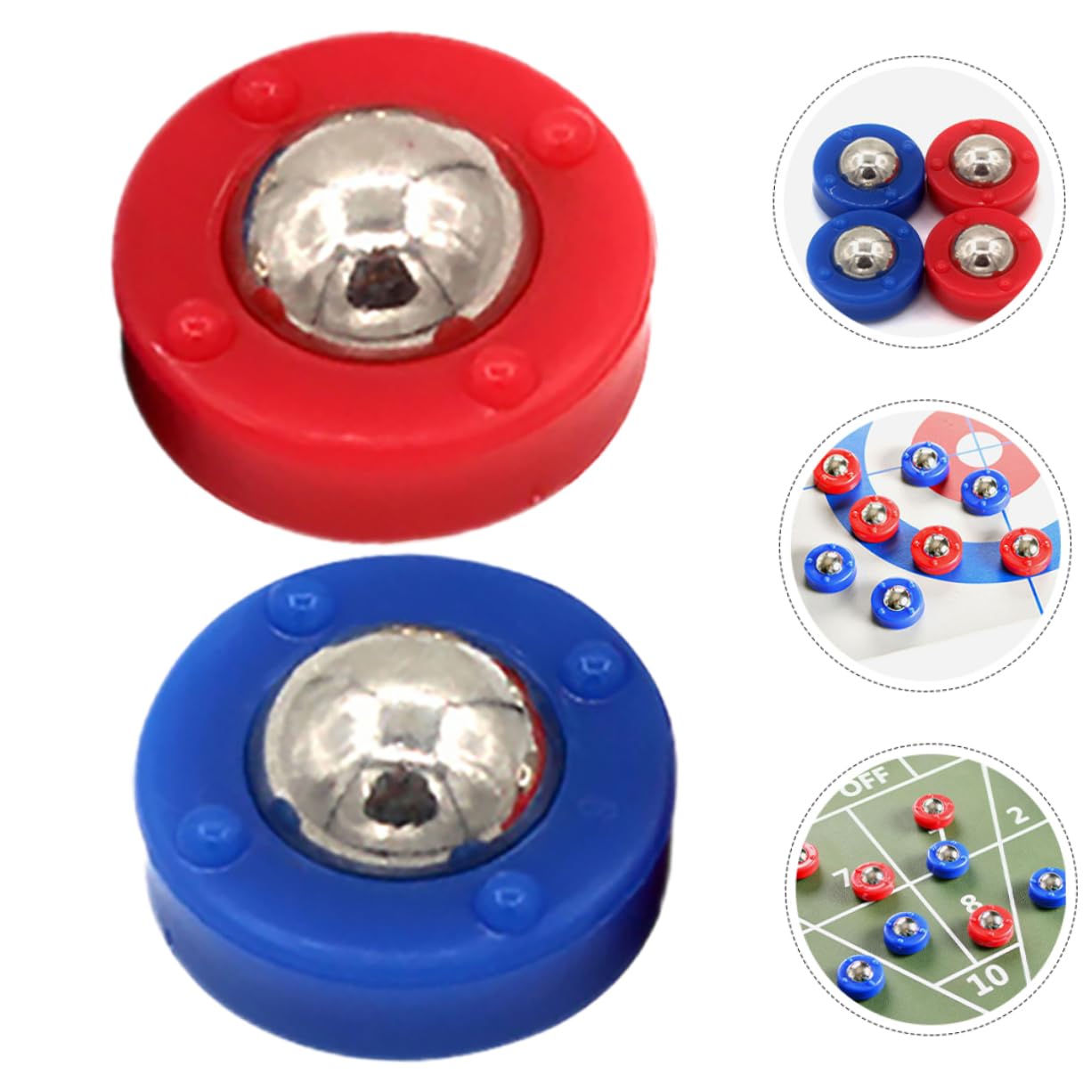 HANABASS 96 Piezas Accesorios para Mesa Shuffleboard Rodillos Mini Juego Curling Pucks Reemplazo para Entretenimiento Familiar y Clubes