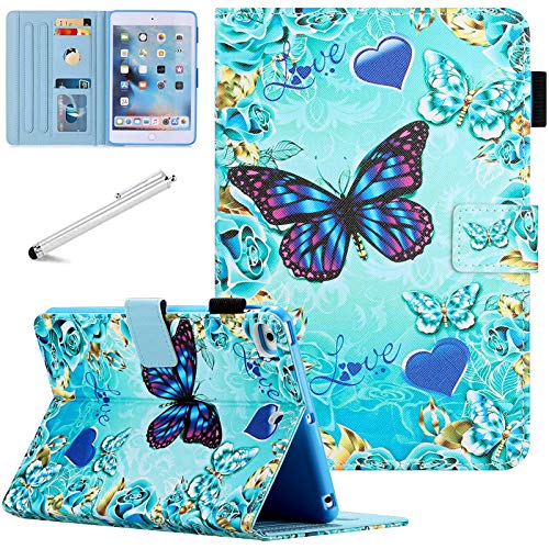 Étui pour iPad Mini 1-5 Fancity en cuir synthétique avec support intelligent papillon