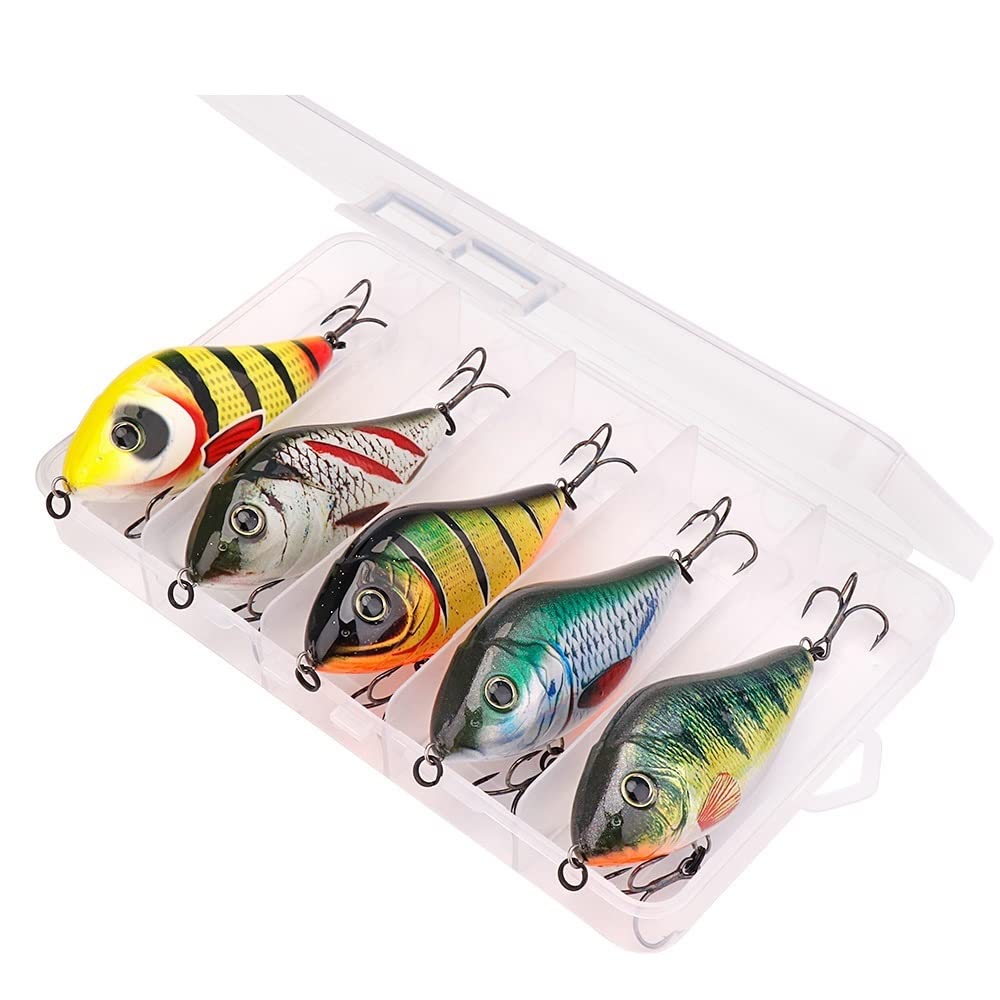 5pcs/Box Sinking Wobbler Killers 24G 8 cm Fischereiköder Set Wobbler Crankbait Fishing Künstliche Köder Kit Kit (Color : Set A)