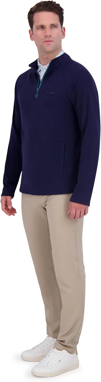 Ben Sherman Men's Quarter Zip Pullover Sweater – Lightweight, Casual, Work, Golf & Everyday Wear