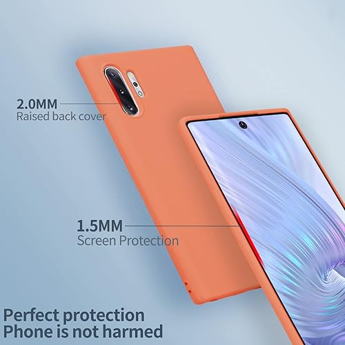 Miniatura 24 de Funda para Galaxy Note 10 Plus, silicona líquida, delgada, suave, TPU, protección de cuerpo completo, a prueba de golpes, para Galaxy Note 10 Plus