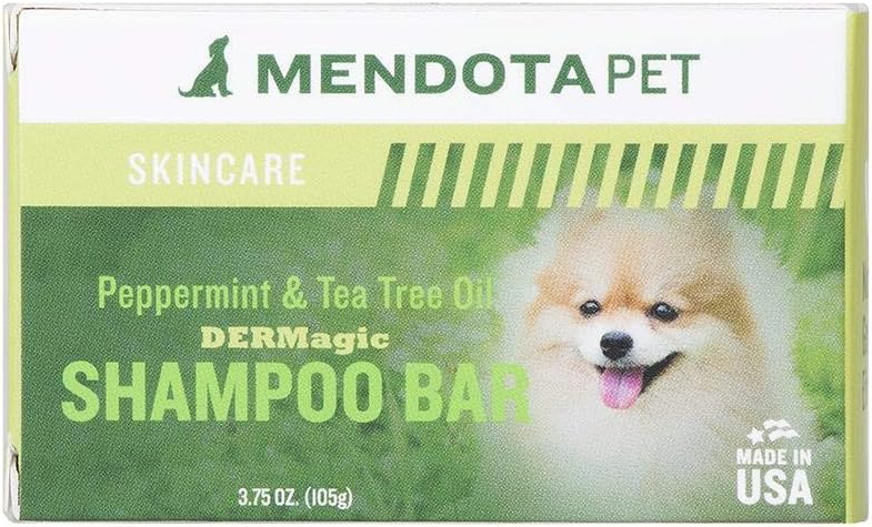 DERMagic Peppermint/Tea Tree Oil Shampoo Bar, 3.75 oz, Certified Organic