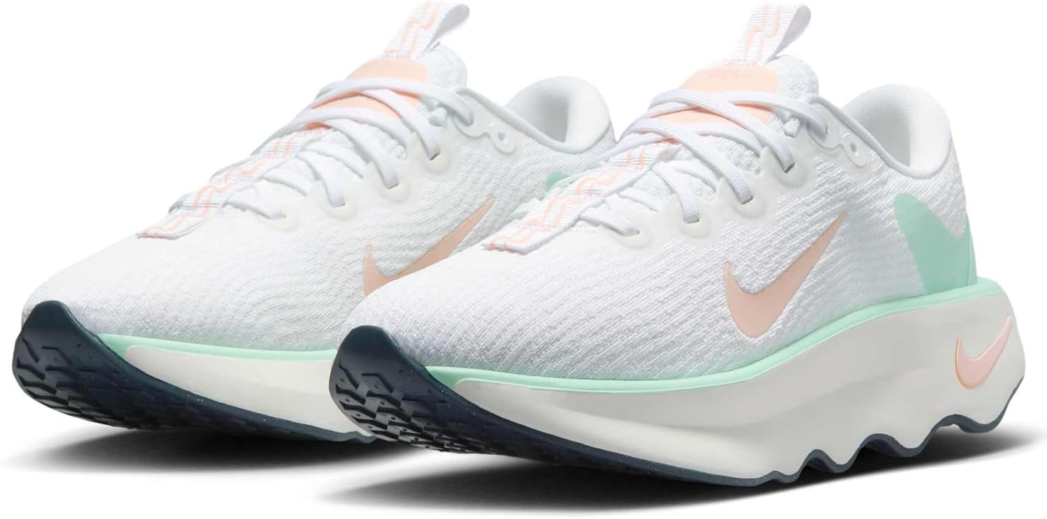 Nike Motiva Women's Walking Shoes (HQ3506-100, White/Mint Foam/Sail/Sunset Tint)