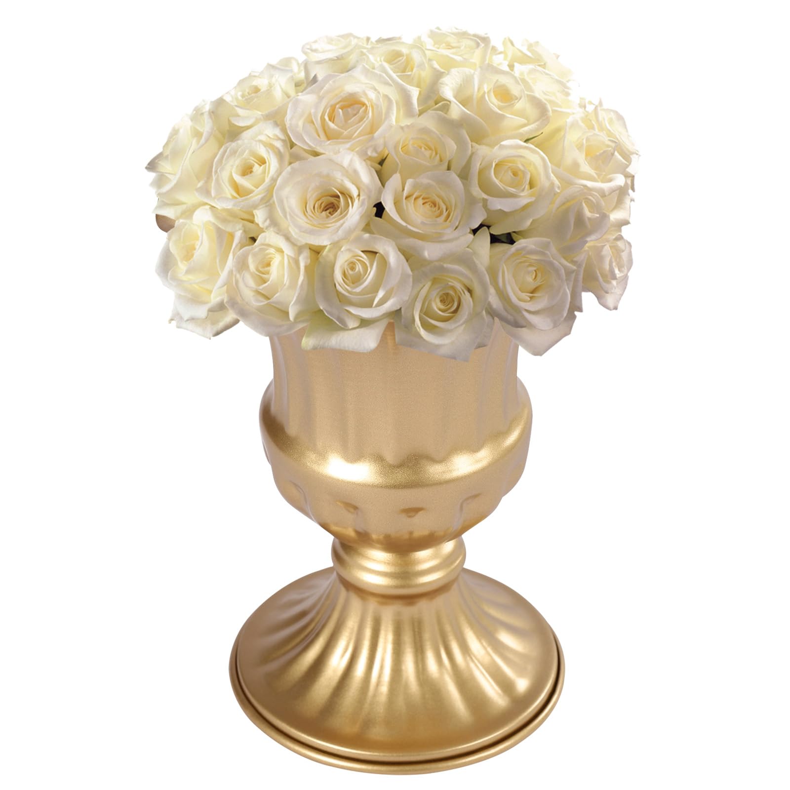10 piezas de jarrón dorado, decoración de mesa central, jarrón de trompeta de metal, base de hierro fundido, urna, arreglos florales, maceteros, decoración, centros de mesa, decoraciones for fiestas