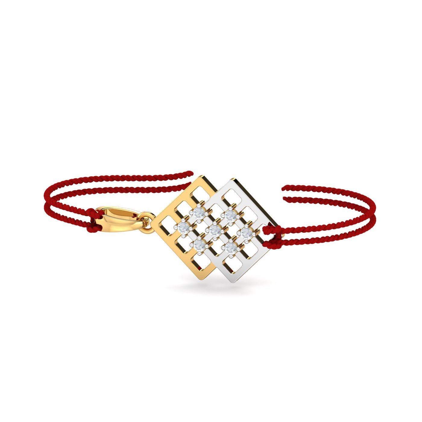 18K Mesh Rakhi cum Pendant for Brother