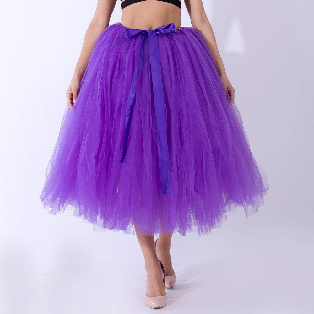 Falda midi de tul para mujer, falda larga de tul, elegantes faldas de fiesta de graduación, falda tutú cómoda con capas, falda de capas de color sólido para carnaval, graduación, moda para dama de