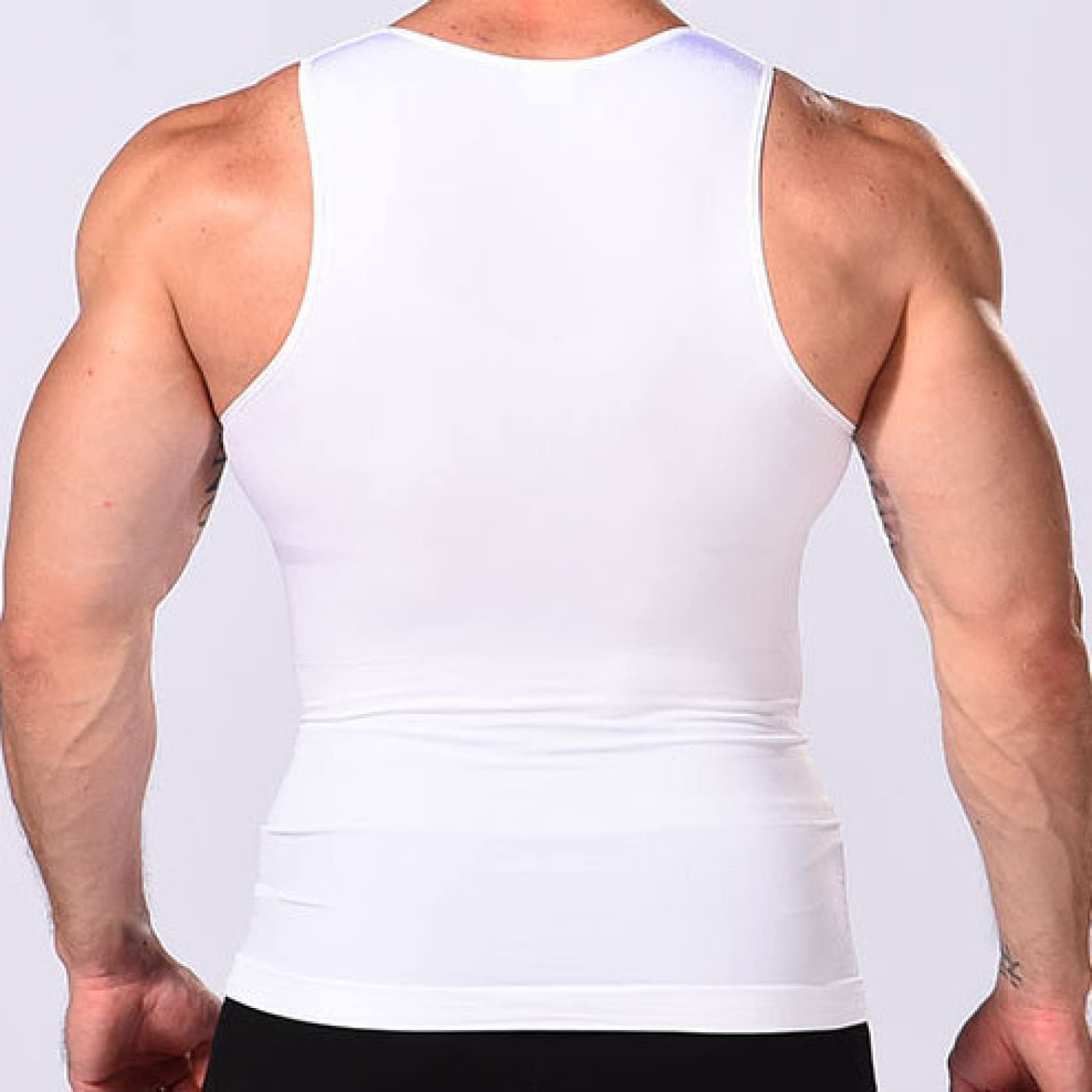 Gilet Modellante Estivo per Uomo, Palestra, Compressione Toracica, Intimo Modellante, Canottiere Senza Maniche per Esercizi, Strato Base Elasticizzato