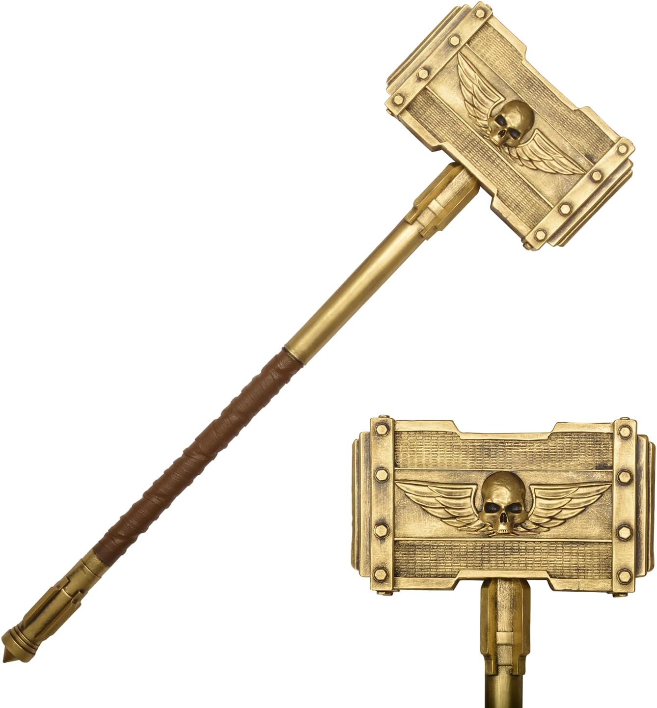 35.4" PVC Gold Anime Decorative Weapon Hammer for Cosplay, Home Decor,Costume Performance Props
