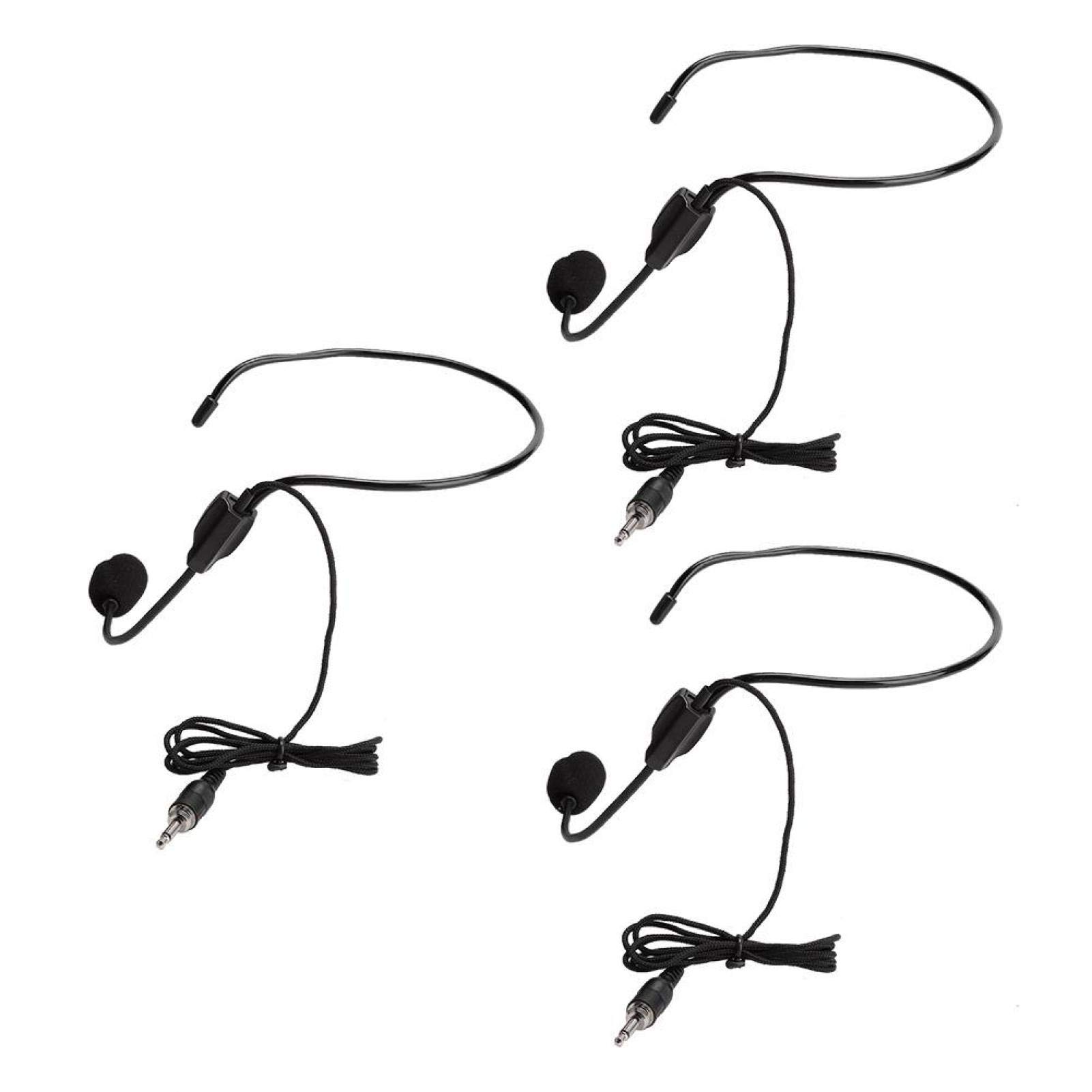 3 Pièces 3,5 mm Bouchon à vis Filaire Tête Condensateur Microphone Anti-Bruit Micro pour Guide D'achat Guide, Présentateurs