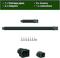 Vista 6 de Extensiones de Bajante de Canalón de Lluvia, Extensor de Bajante para Drenaje de Agua de Lluvia Flexible, Tubo de Extensión de Drenaje de Bajante