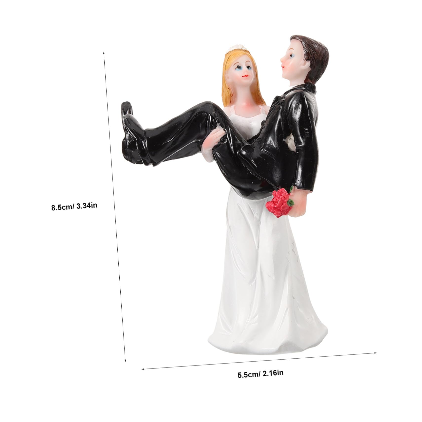 2stücke Brautpaar Statue Aus Resin Hochzeitsfigur Für Torten Romantische Deko Für Besonderen Tag Stilvolles Hochzeitspaar Ornament Hochzeitsaccessoires Zur Feier