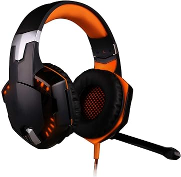LIMTT Cuffie Da Gioco, Cuffie Gaming Con 3.5Mm Jack LED Cuffie Da Gaming  Con Microfono Bass Stereo Volume Gaming Headset Per PC, Laptop, Tablet  Arancione : Amazon.it: Cancelleria e prodotti per ufficio