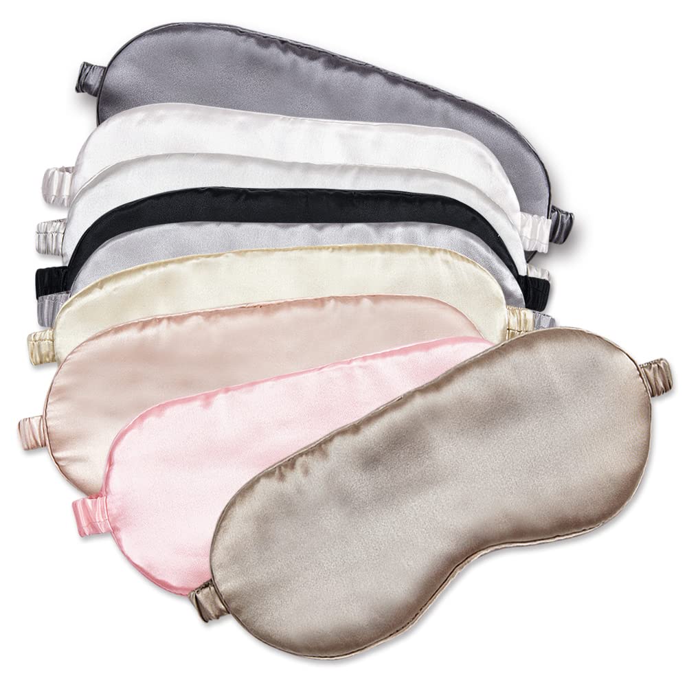Máscaras para Dormir Zero Eye Pressure Blackout pa Funda de Almohada con Efecto sombreado y Antifaz de Seda for aliviar la Fatiga Durante el Almuerzo(Gold_8.9 * 3.7in)