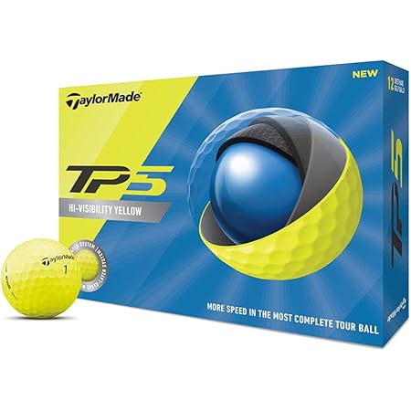 Amazon テーラーメイド Tp5 イエロー ゴルフボール 1ダース Us仕様 並行輸入品 Taylormade テーラーメイド ゴルフボール
